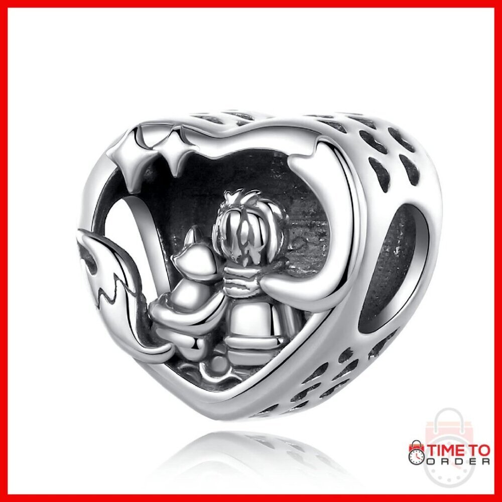 925 Sterling Silver Cross Charm Bead for Bracelets, 4mm Hole, 3g